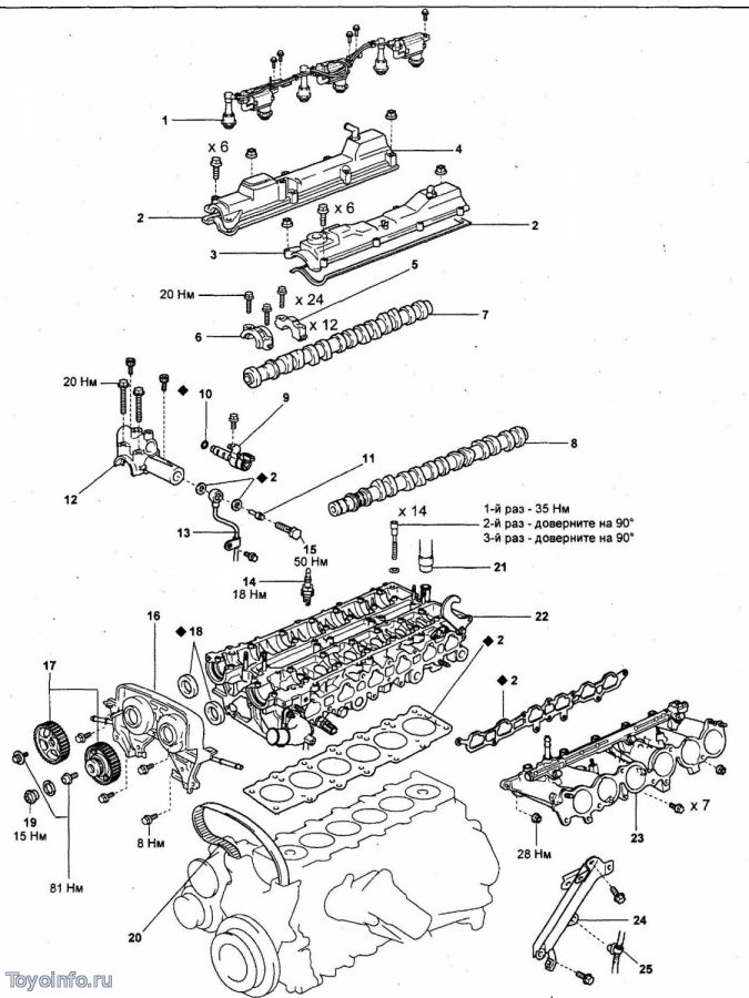 Двигатели JZ Головка блока цилиндров