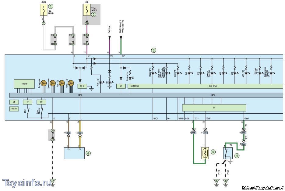 схема электрооборудования toyota corolla 2012