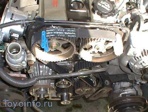 ремень ГРМ на двигателе Toyota 1G-GE